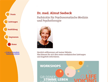 Tablet Screenshot of dr-almut-seebeck.de